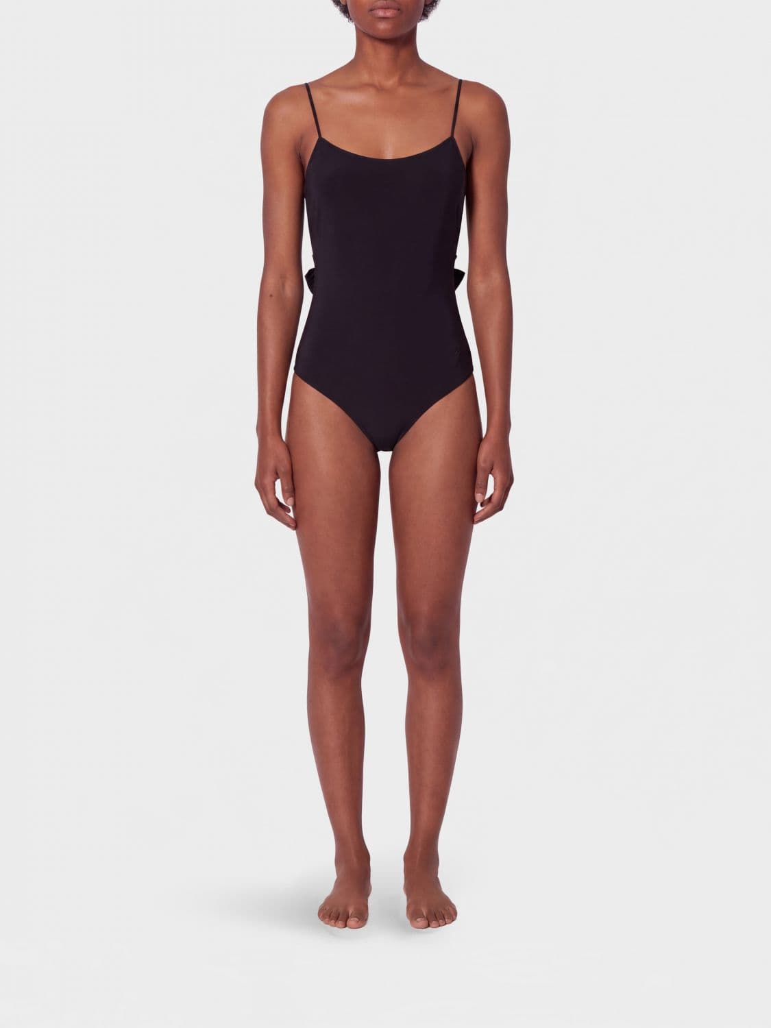 Jacquemus One-Piece Swimming Costume in Technical Fabric with Rouches