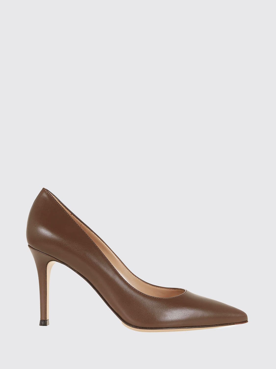 Gianvito Rossi Smooth Leather Pumps with Stiletto Heel and Almond Toe