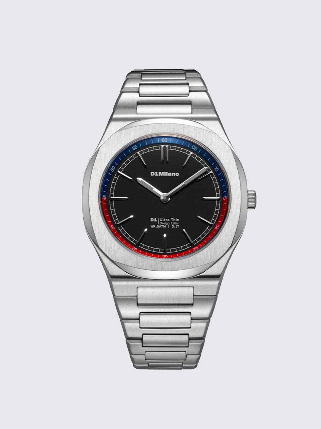 D1 Milano Classic Oxymo Stainless Steel Quartz Watch with Anti-Reflective Glass