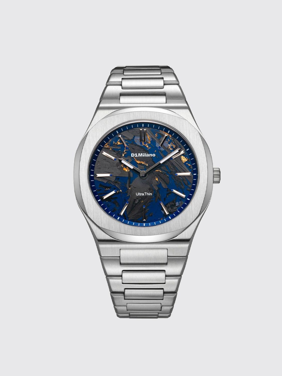 D1 Milano Carbon Reef Stainless Steel Quartz Watch with Anti-Reflective Glass