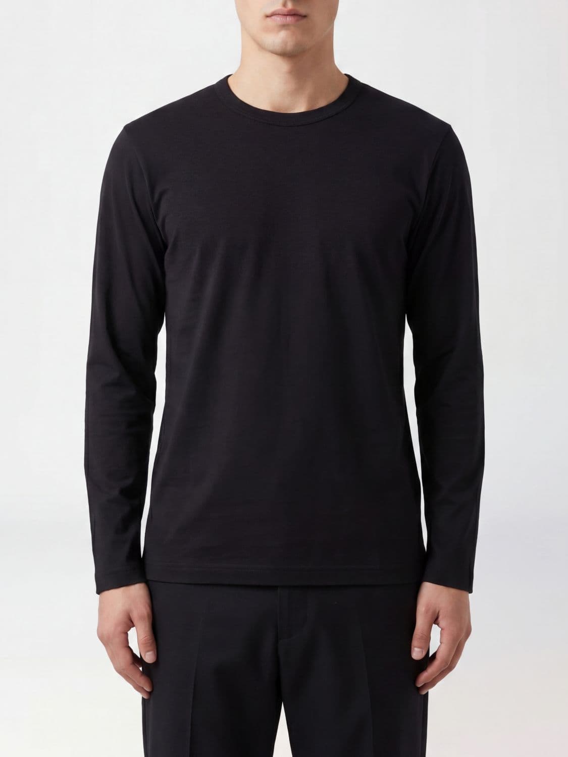 Comme Des Garçons Shirt Long-Sleeved Slim Fit Cotton T-Shirt · S