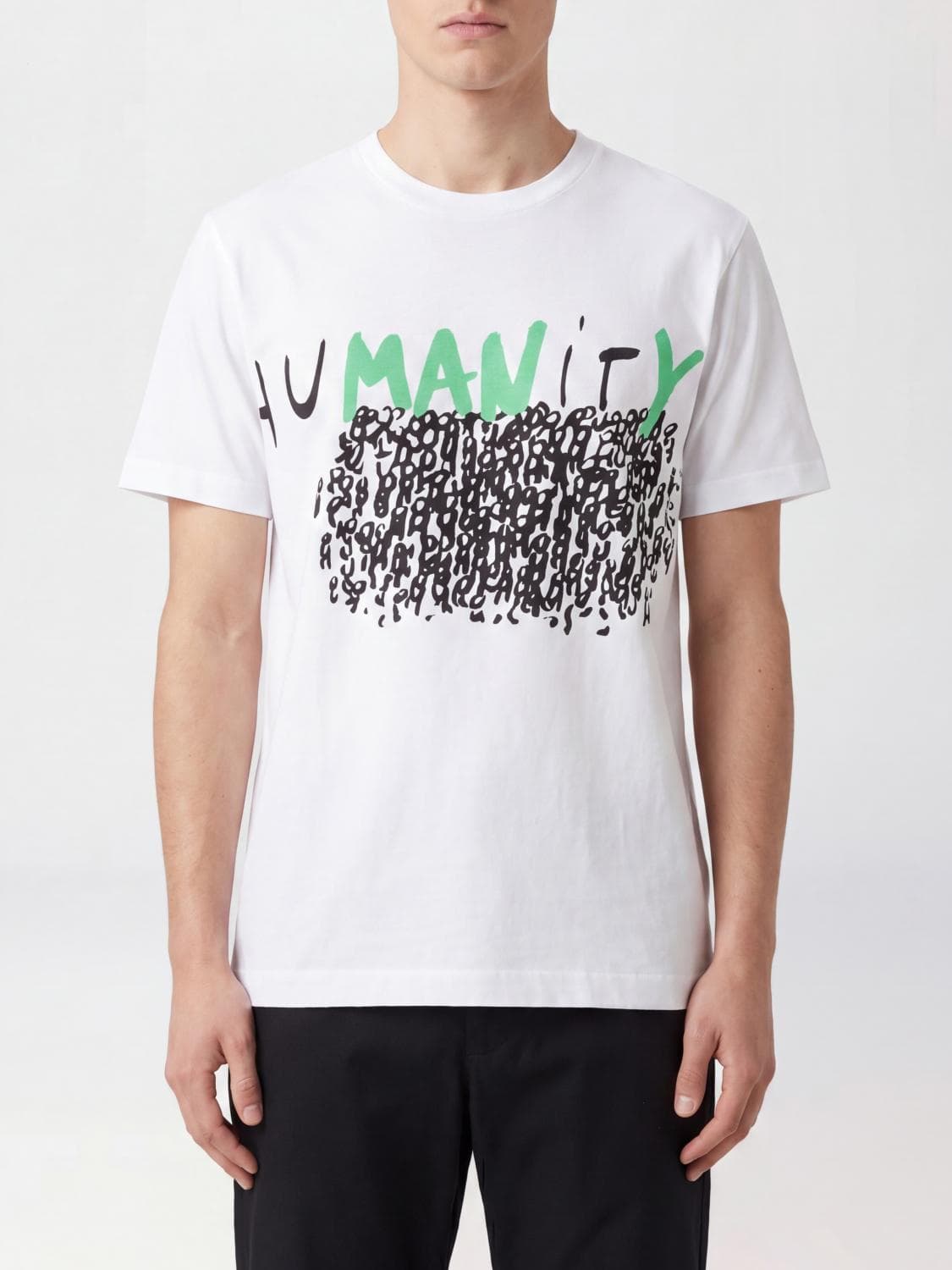Comme Des Garçons Shirt Slim Fit Cotton T-Shirt with Graphic Print