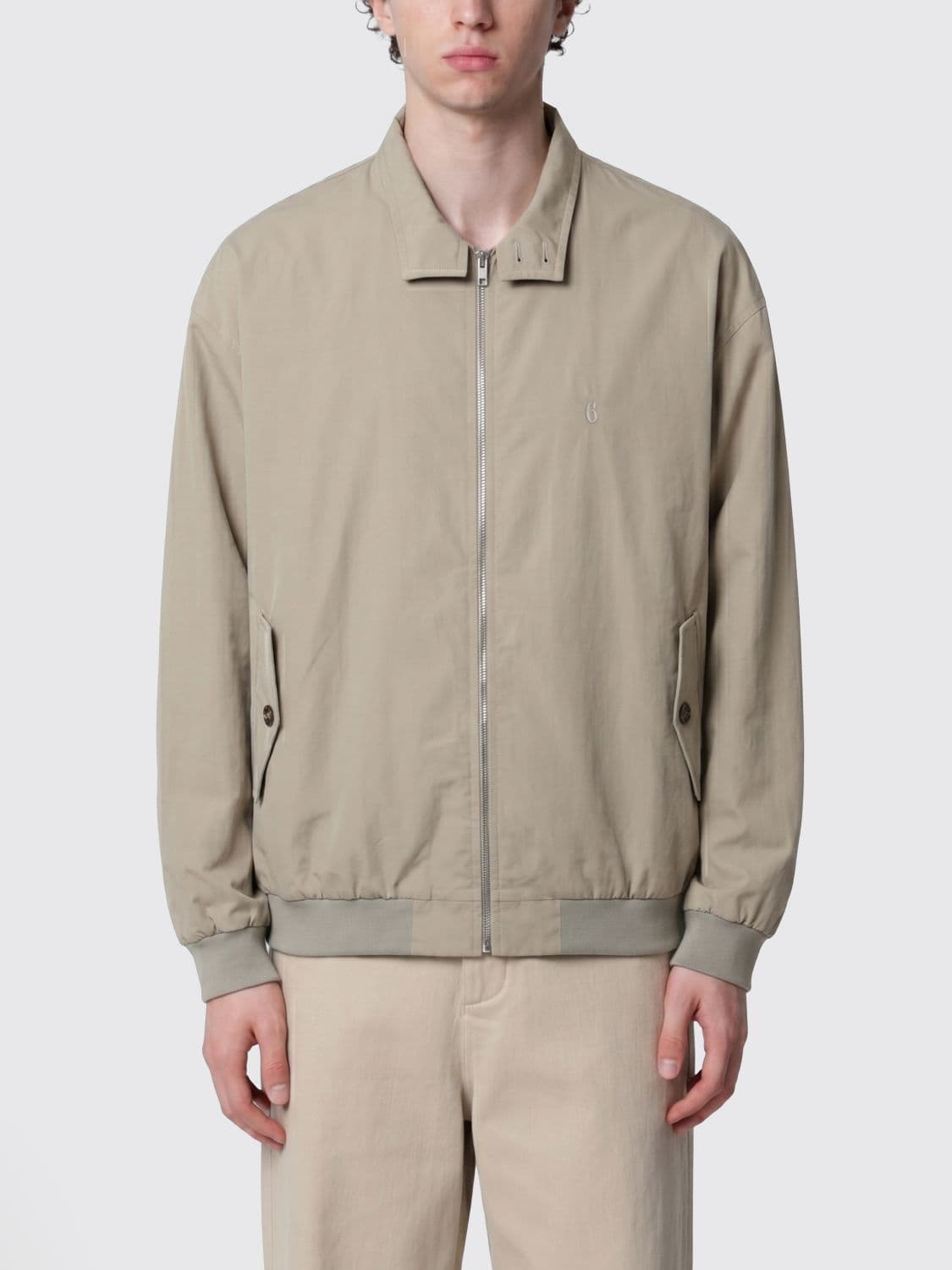 Mm6 Maison Margiela Cutaway Collar Cotton Bomber Jacket