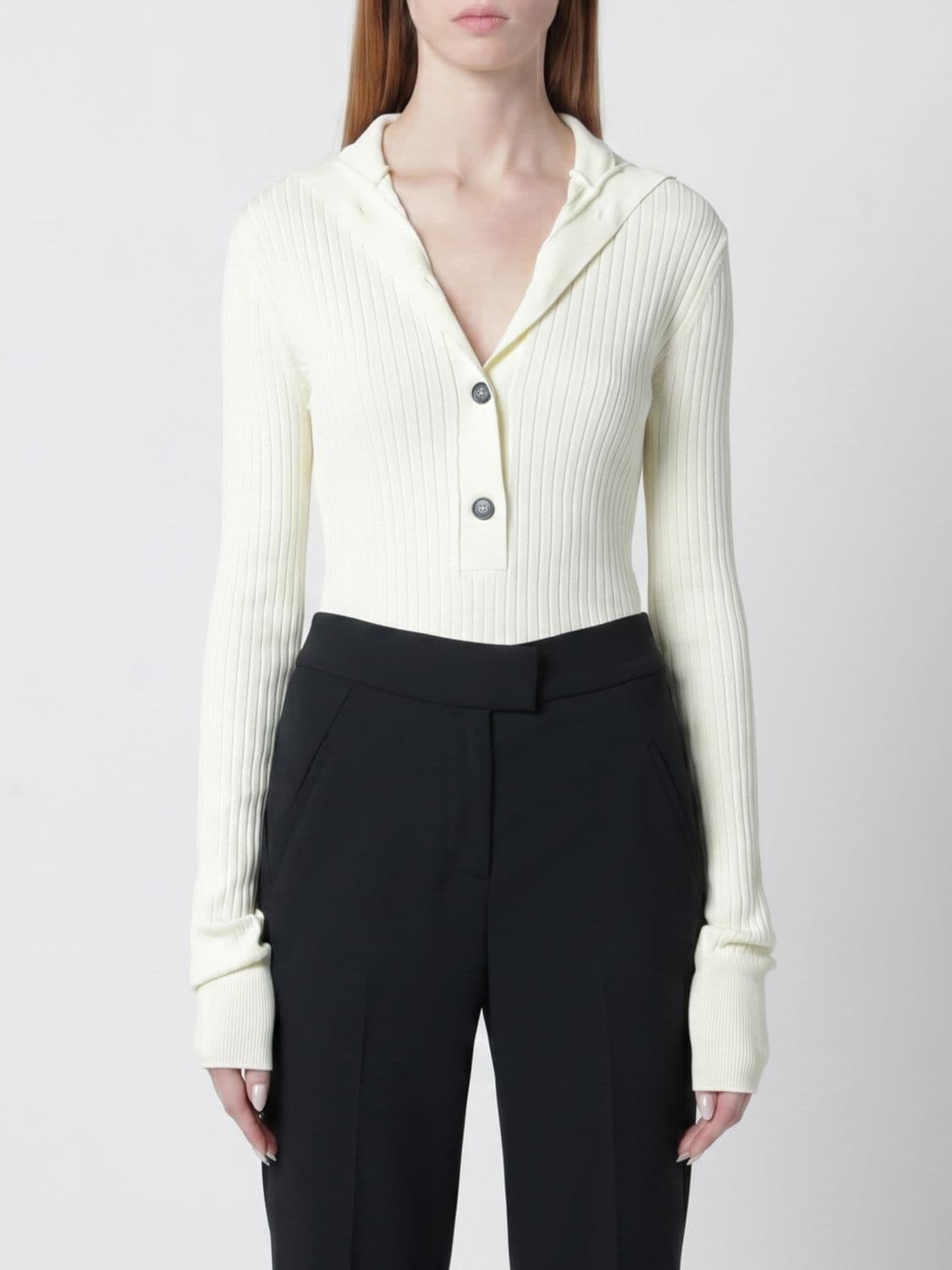 Entire Studios Slim Fit Ribbed Viscose Turtleneck Jumper