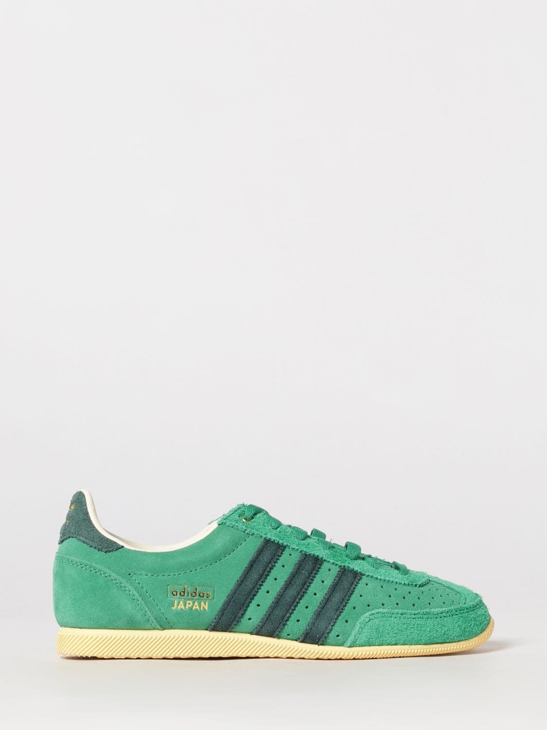 Adidas Originals Japan Leather and Suede Sneakers with 3-Stripes Logo