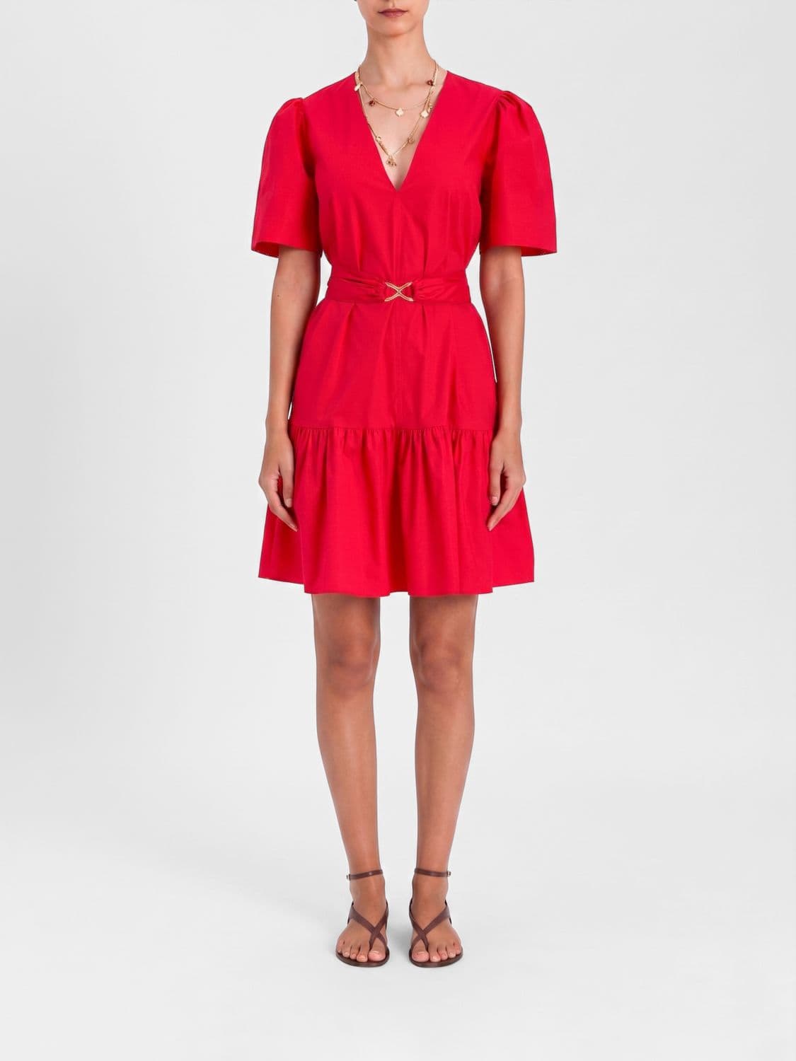 Twinset Stretch Cotton Mini Dress