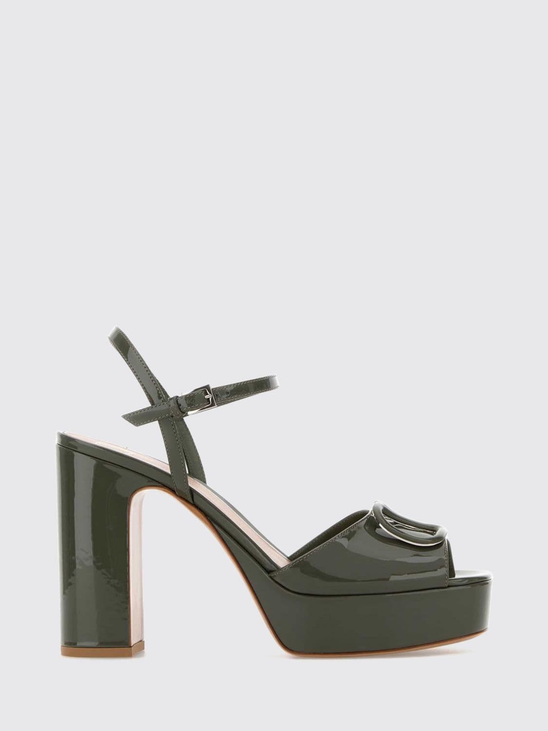 Valentino Garavani Heeled Sandal Woman color Military