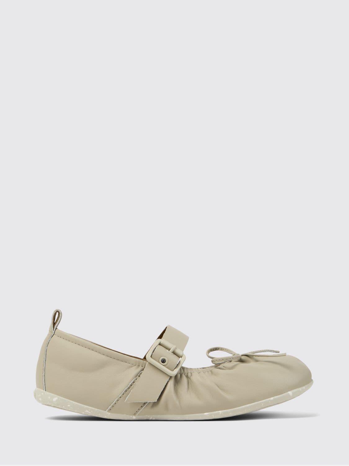 Camper Wabi Mary Jane Flats in Recycled Leather with Bow and Strap