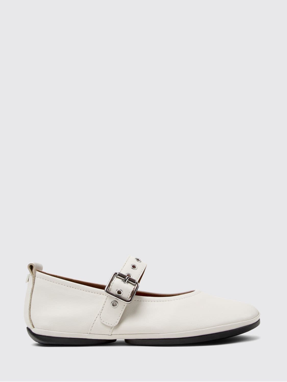 Camper Right Nina Mary Jane Flats in Calfskin Leather with Adjustable Strap