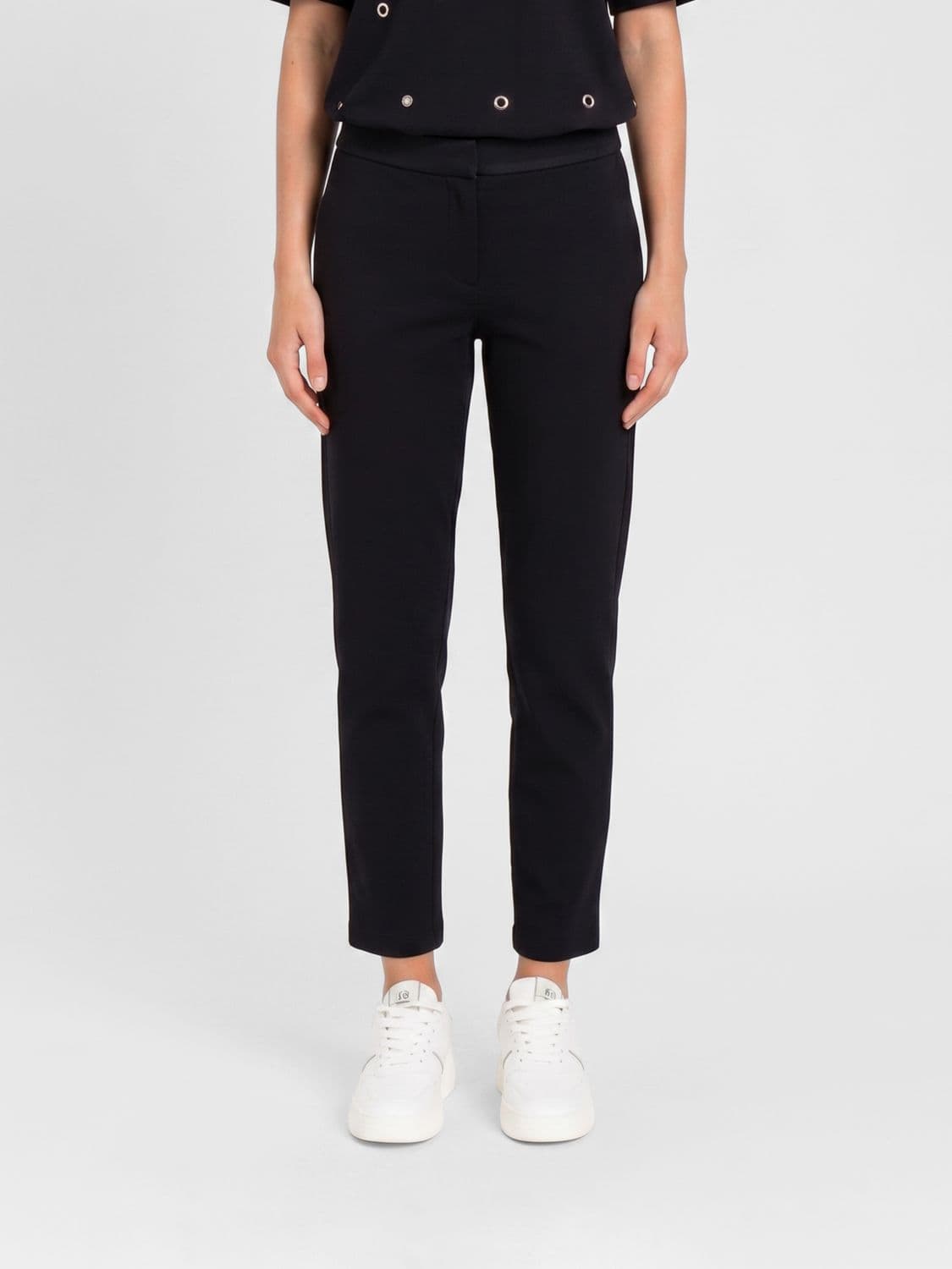 Twinset U & b Cotton Blend Slim Fit Trousers