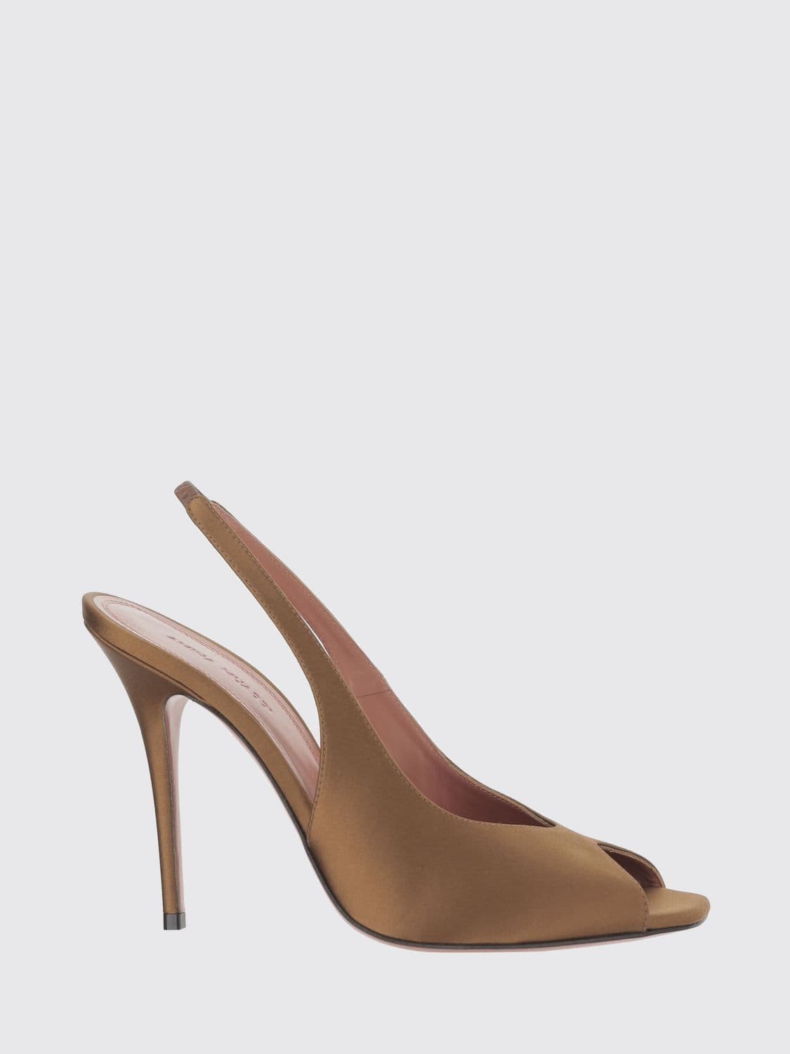 Amina Muaddi Kristina Sandal in Silk Satin