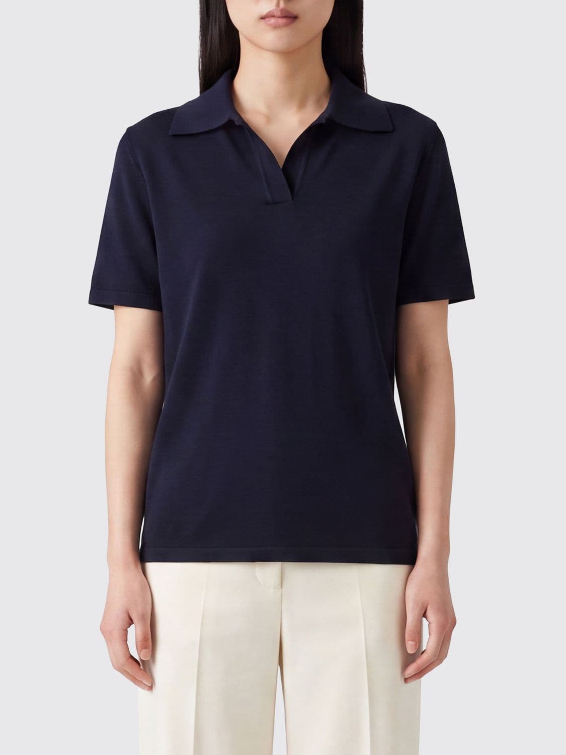 Roberto Collina Basic Viscose Blend Polo Shirt