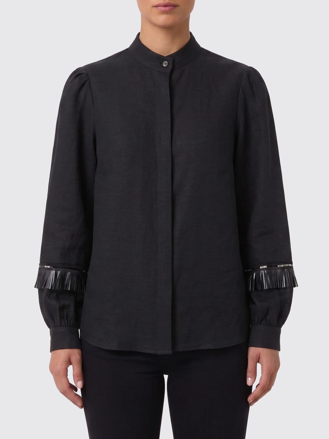 Kiton Linen Shirt with Fringes