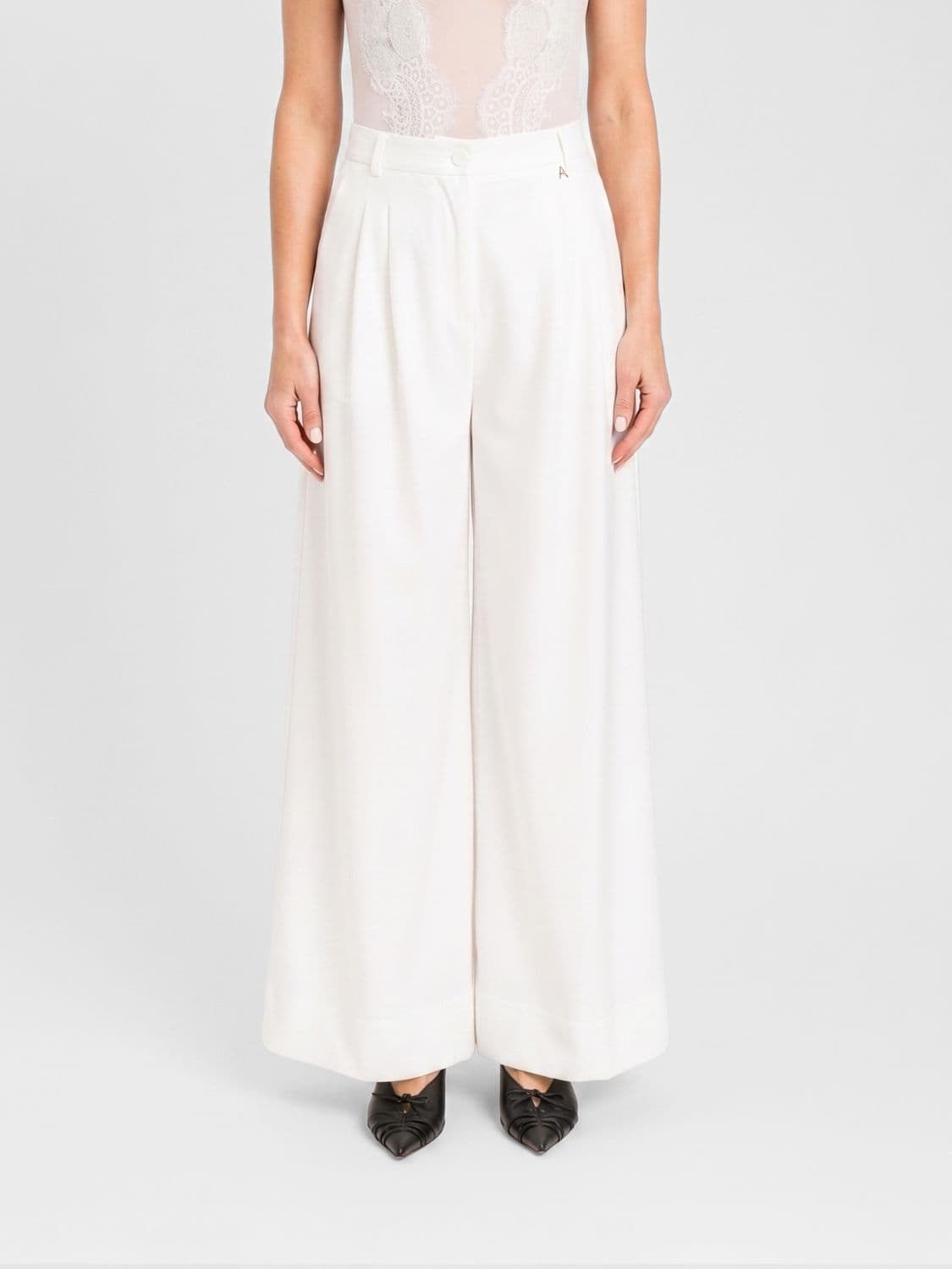 Actitude Twinset Viscose Blend Wide Leg Trousers