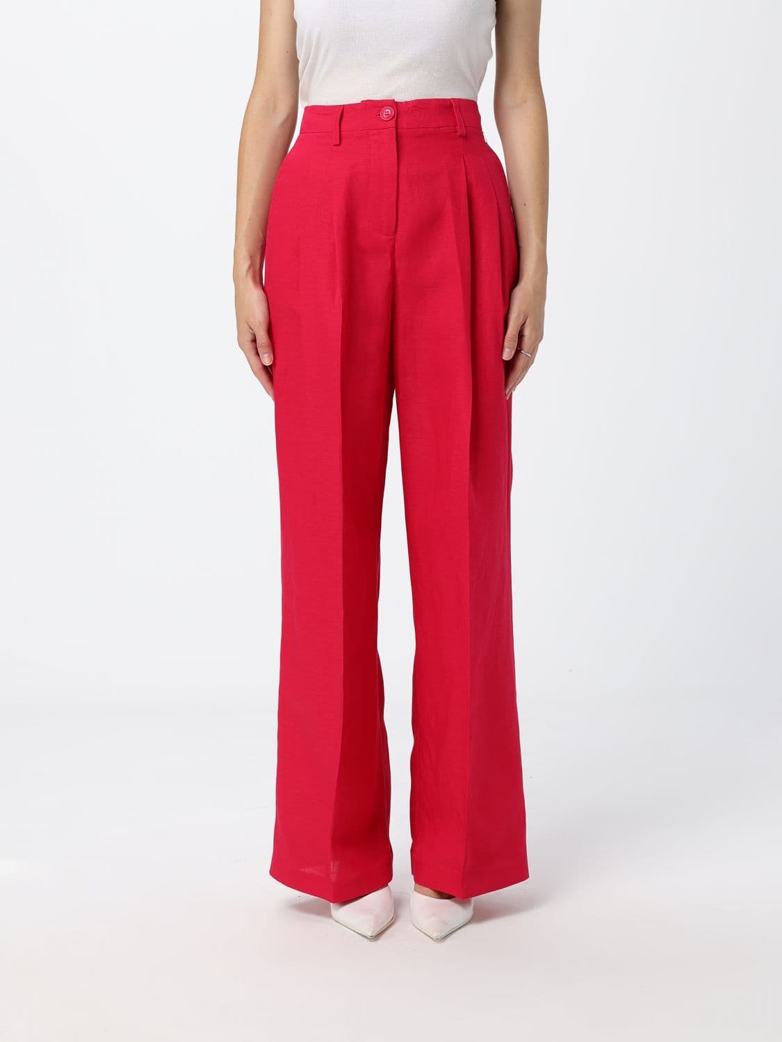 Actitude Twinset Linen Blend Classic Trousers