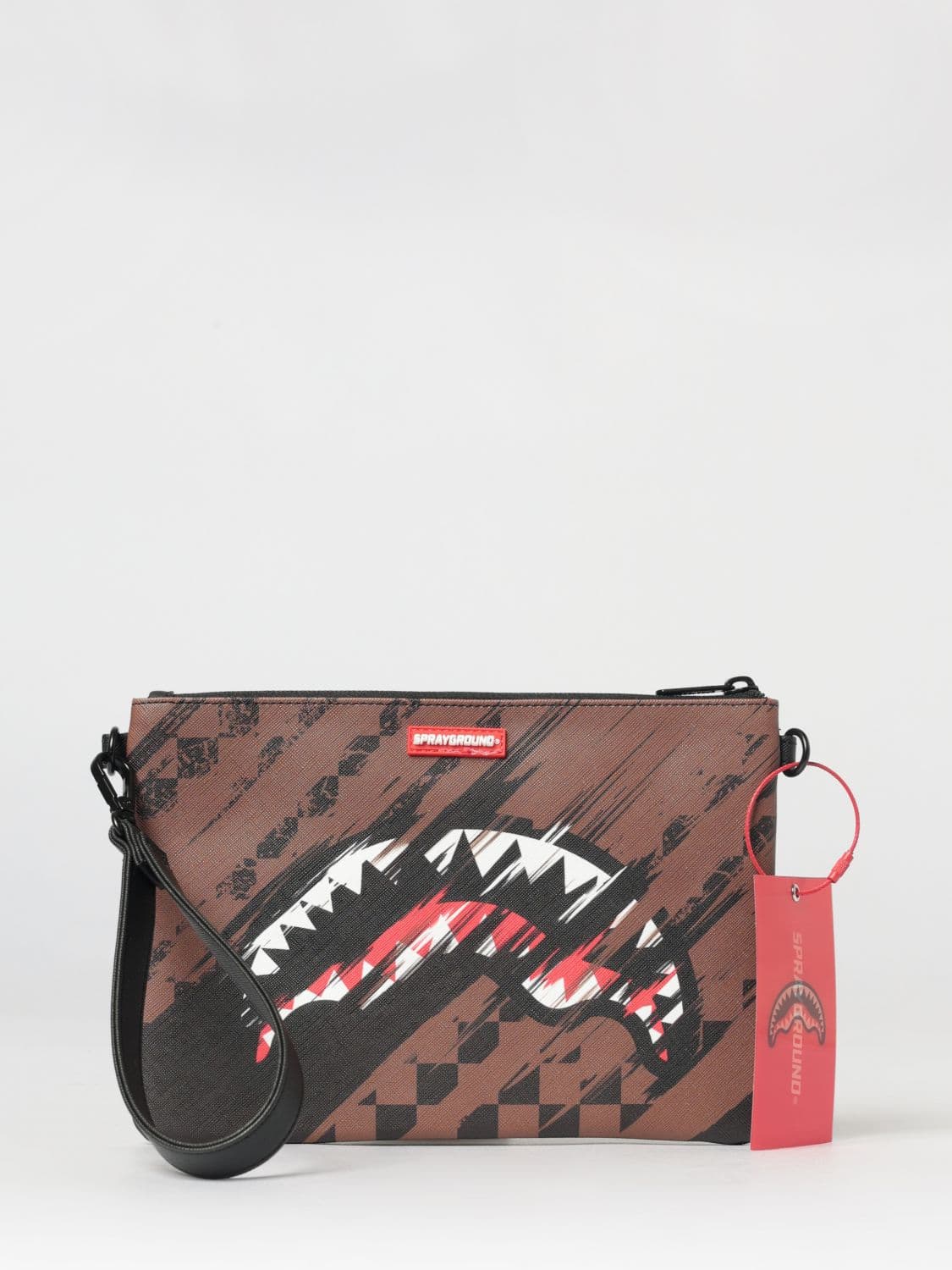Sprayground Pouch in Printed Saffiano Coated Cotton