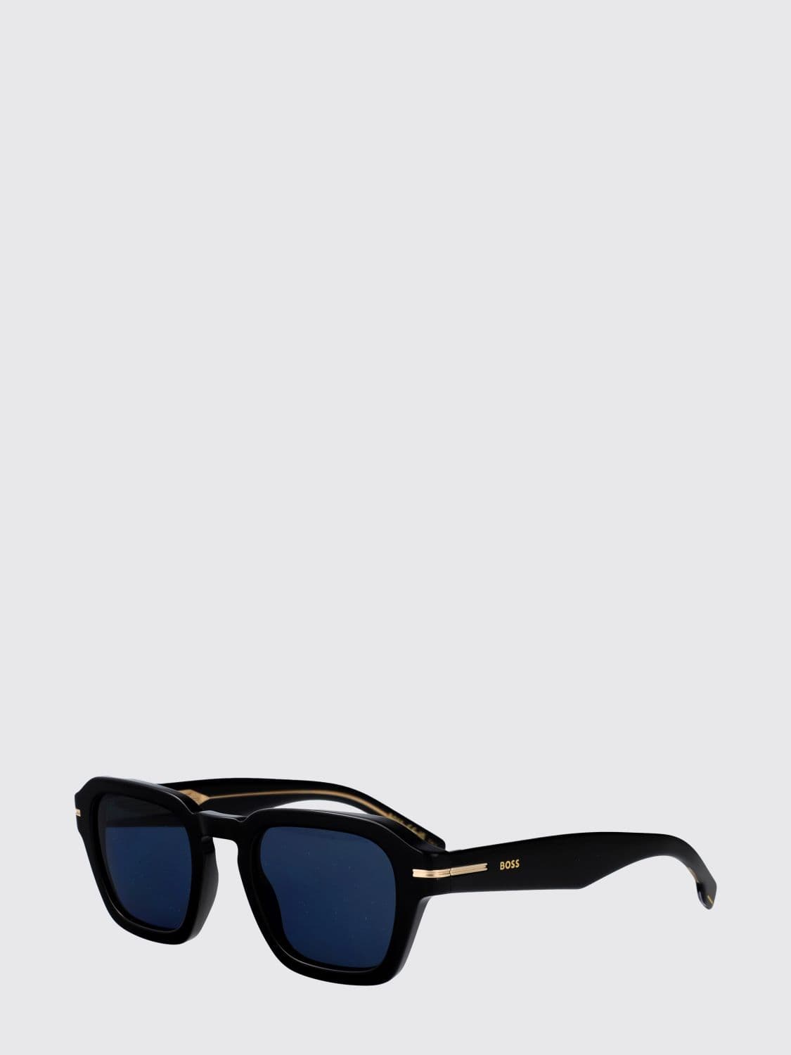 Boss Aviator Sunglasses in Acetate with Rectangular Frame