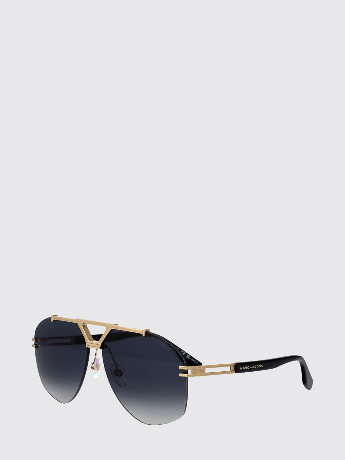 Marc Jacobs Aviator Sunglasses in Titanium with Double Bridge · 62