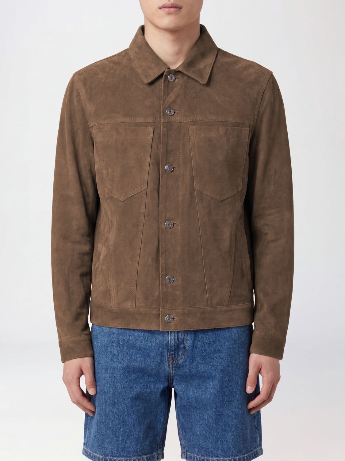 Giorgio Brato Lambskin Leather Shirt Jacket