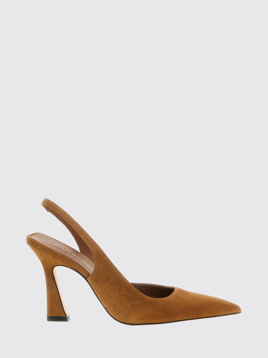 Stuart Weitzman Vinnie Suede Slingback Court Shoes with High Heel