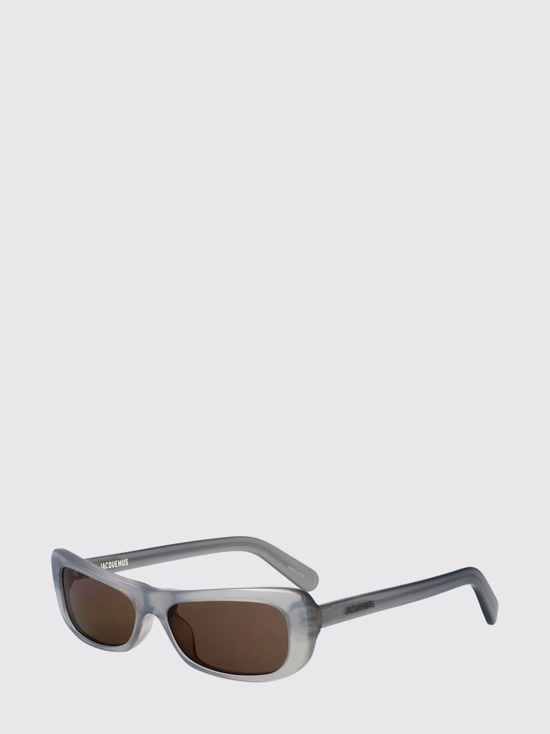 Jacquemus Capri Rectangular Cat-Eye Sunglasses in a Grey Acetate Frame · 55