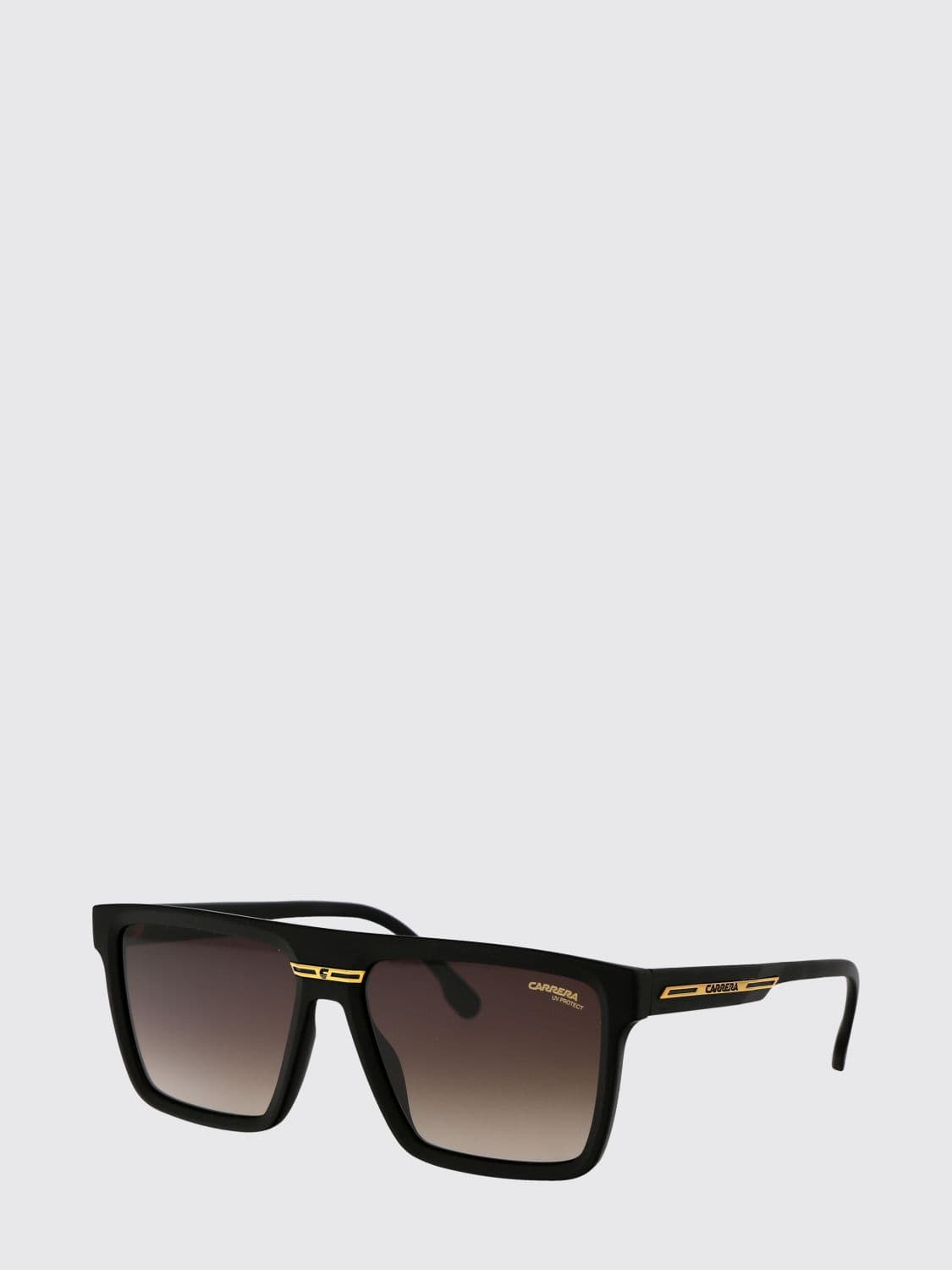 Carrera Rectangular Aviator Sunglasses in Acetate with Amber-Tinted Lenses · 58