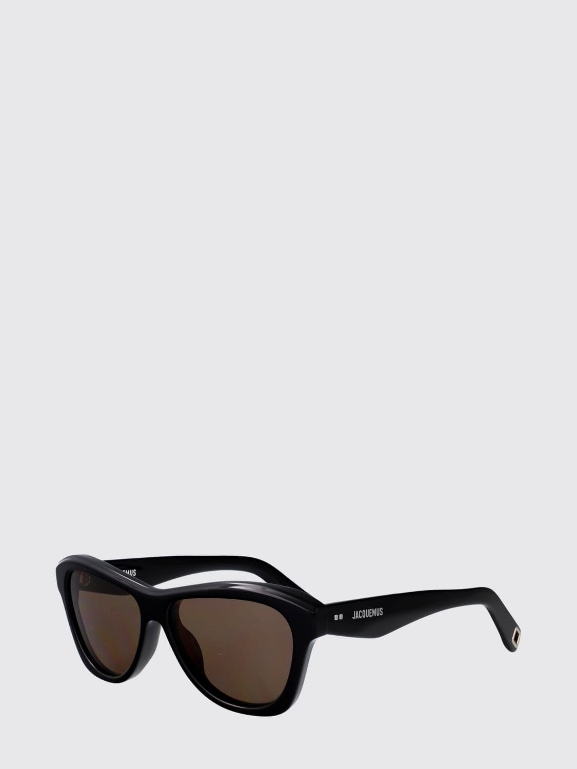 Jacquemus Rounded Cat-Eye Sunglasses in Black Acetate with Dark Lenses