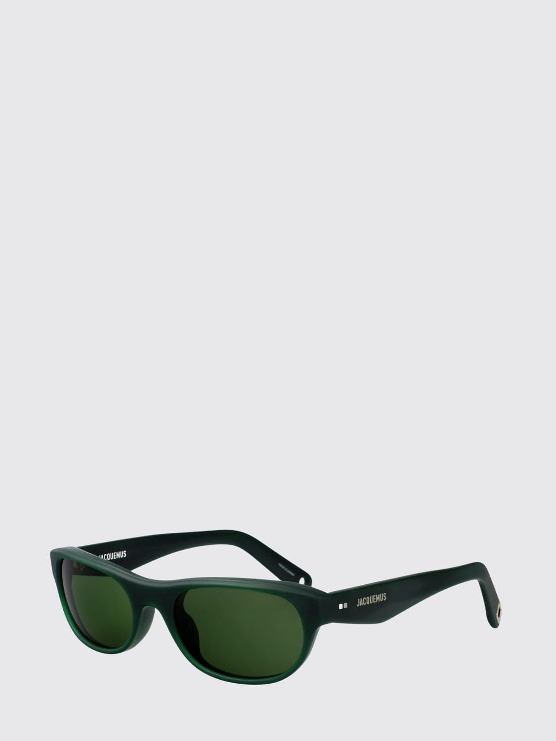 Jacquemus Rounded Acetate Sunglasses with Logo Lettering