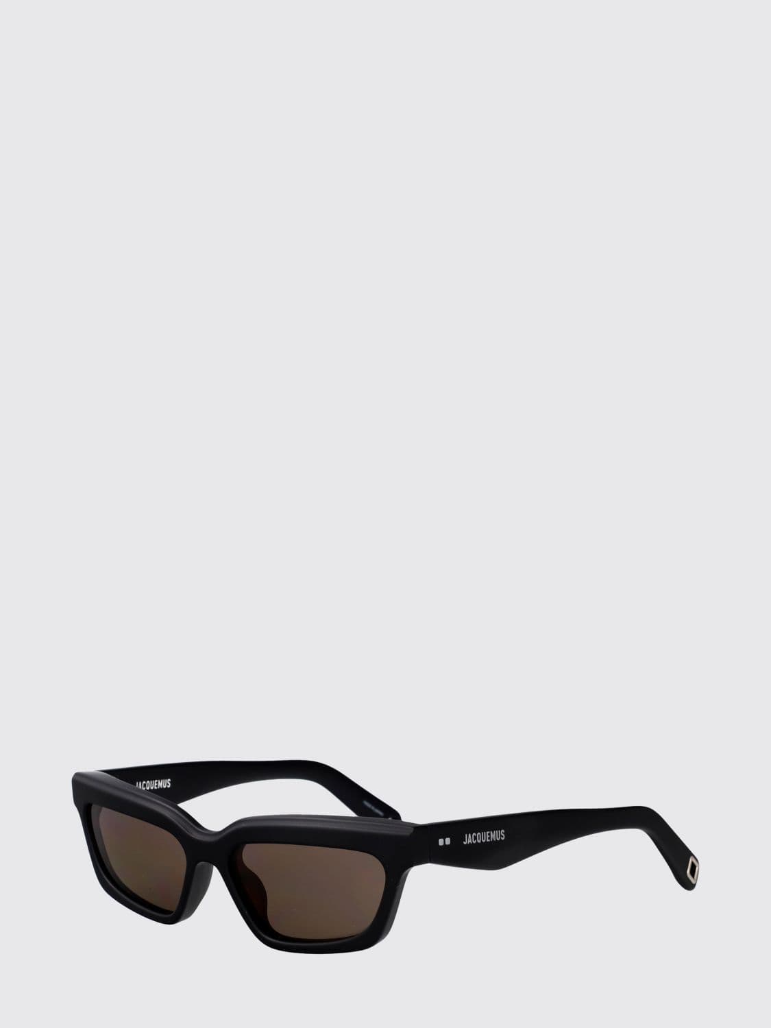 Jacquemus Le Salon Rectangular Acetate Sunglasses with Amber Lenses