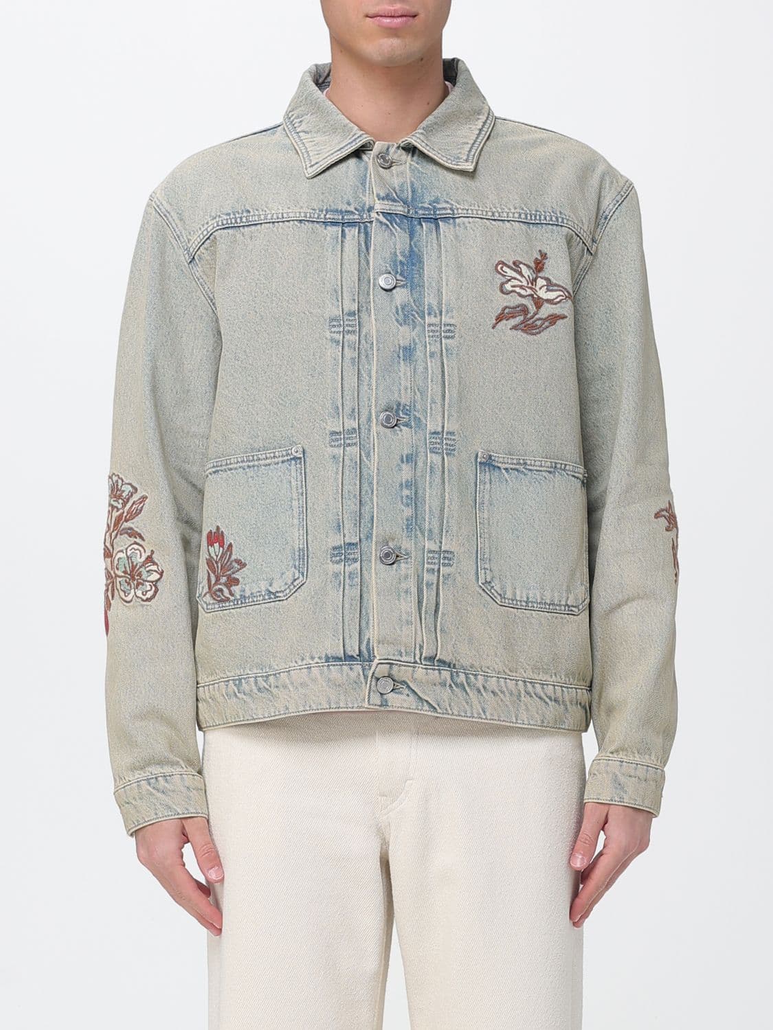 Drôle De Monsieur Embroidered Denim Jacket