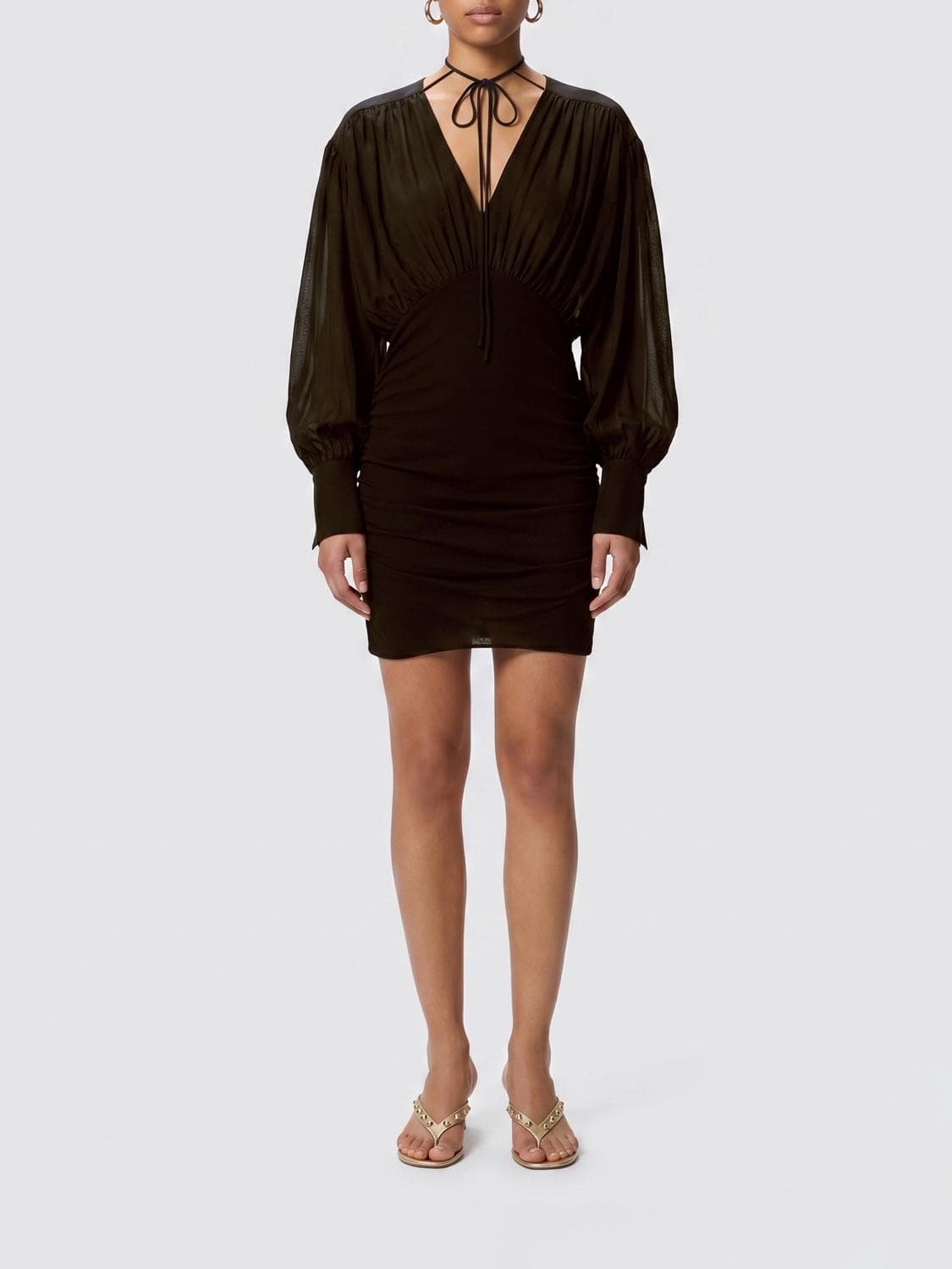 Pinko Viscose Blend Mini Dress