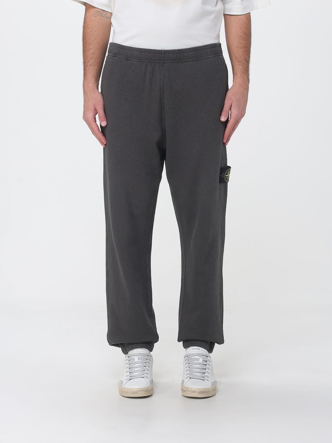 Stone Island Cotton Jogging Trousers with Elasticated Waist