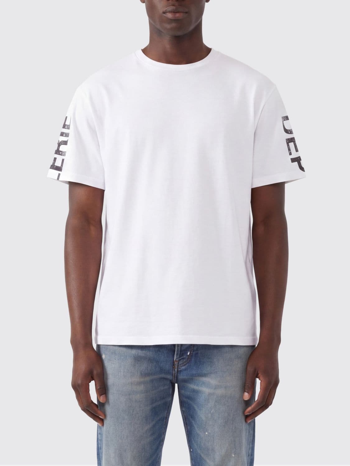 Gallery Dept. Cotton T-Shirt with Contrast Logo Print on Chest and Back