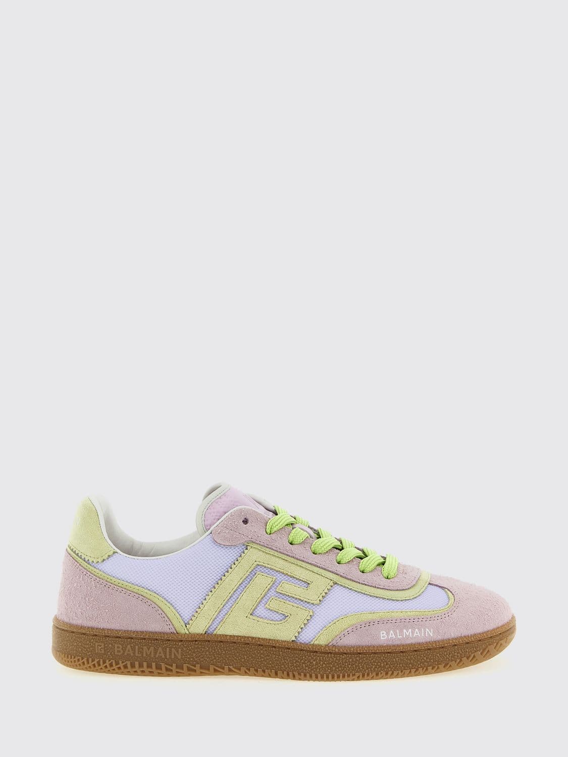 Balmain Swan Suede and Mesh Sneakers