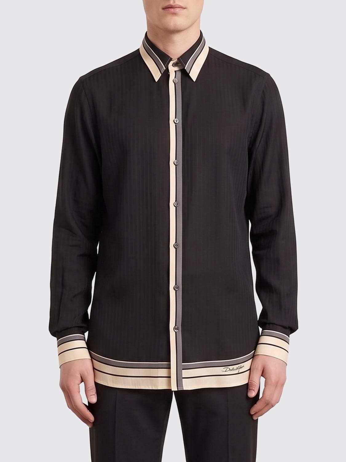 Dolce & Gabbana Classic Pure Silk Shirt with French Collar · 42