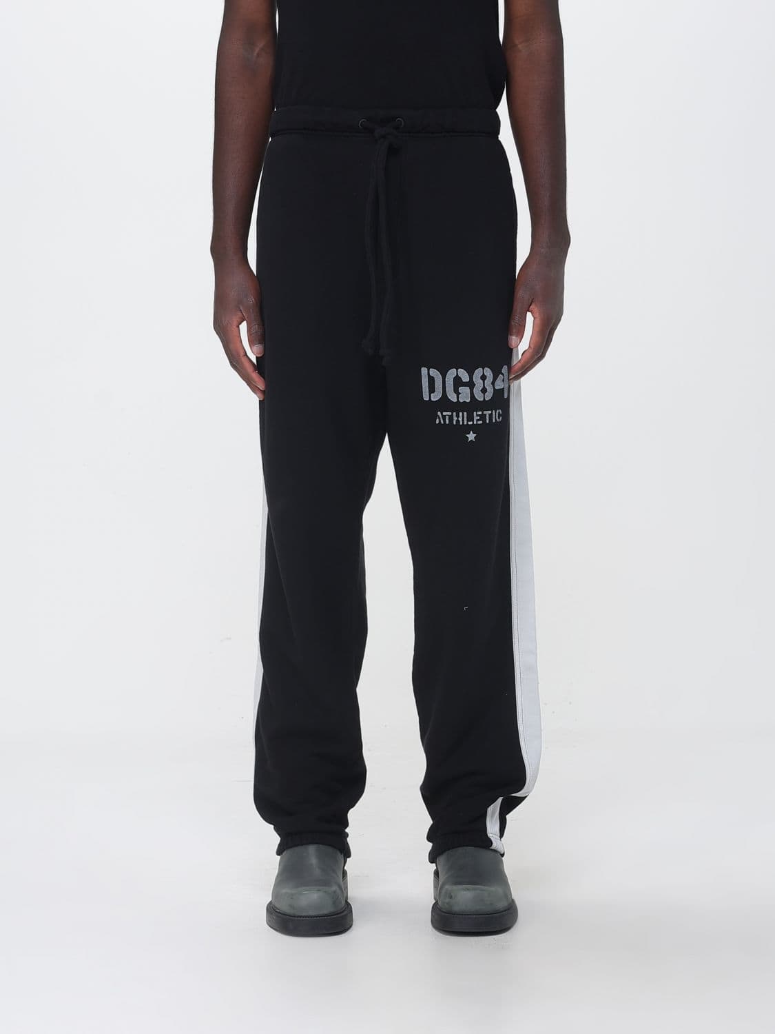 Dolce & Gabbana Cotton Jogging Trousers with Elasticated Waist and Contrast Logo