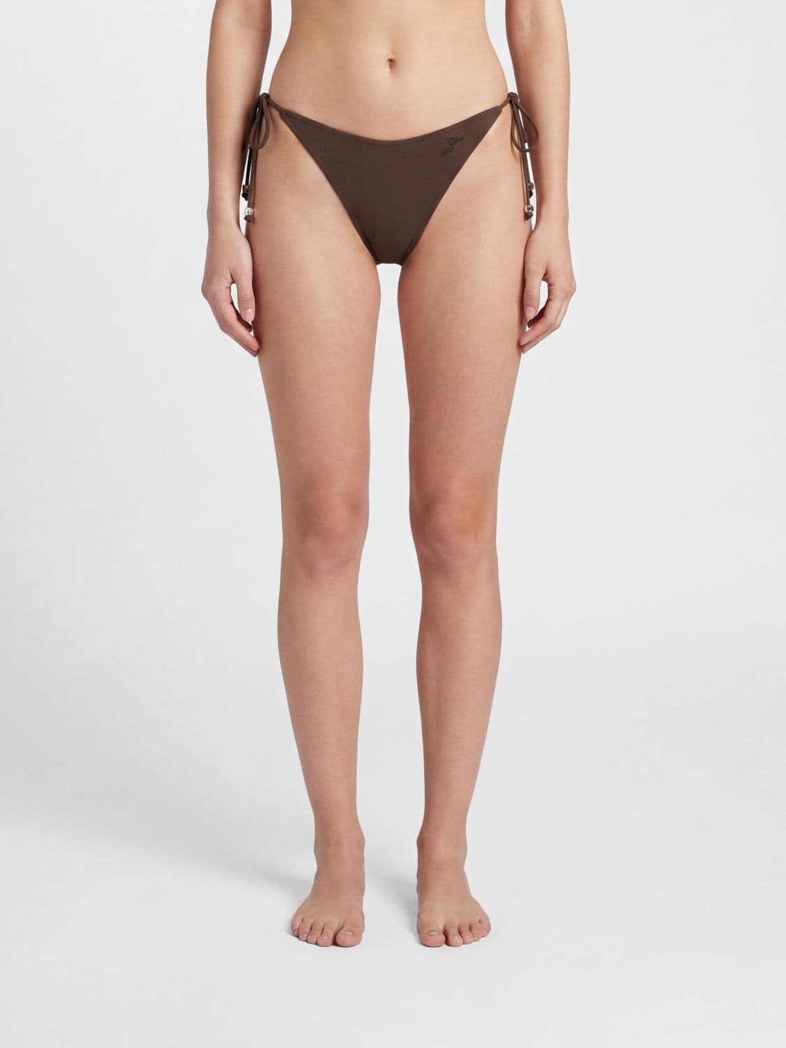 Jacquemus Mid-Rise Bikini Bottoms with Adjustable Side Ties