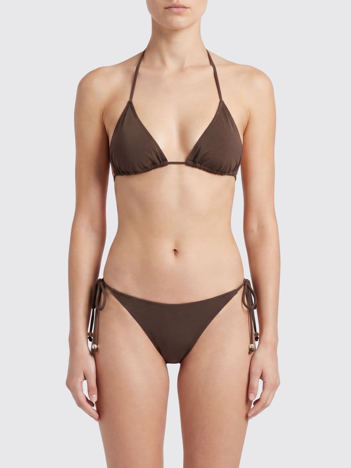 Jacquemus Triangle Bikini Top in Technical Fabric with Thin Straps