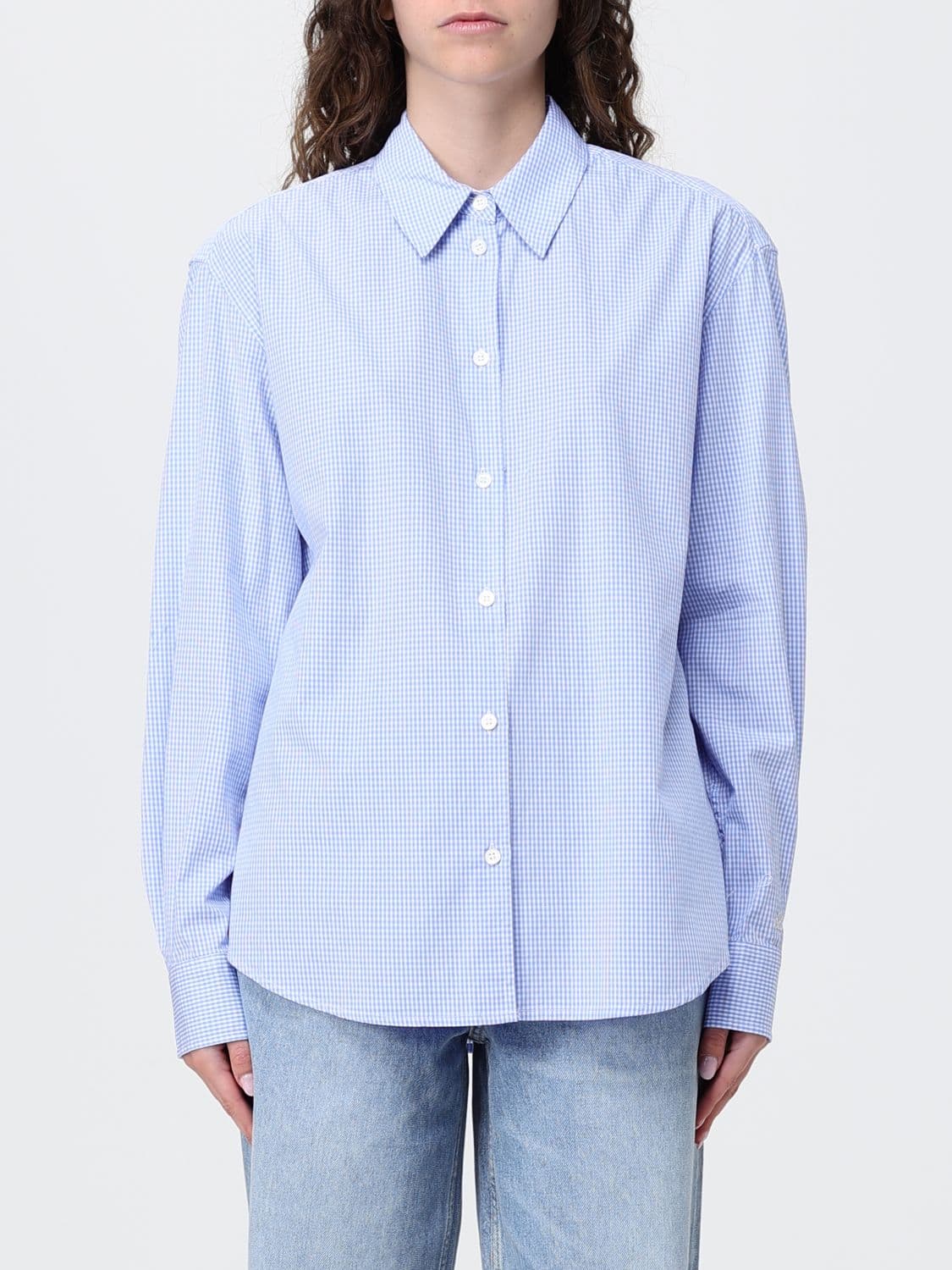 Mc2 Saint Barth Striped Cotton Long-Sleeve Shirt with a French Collar