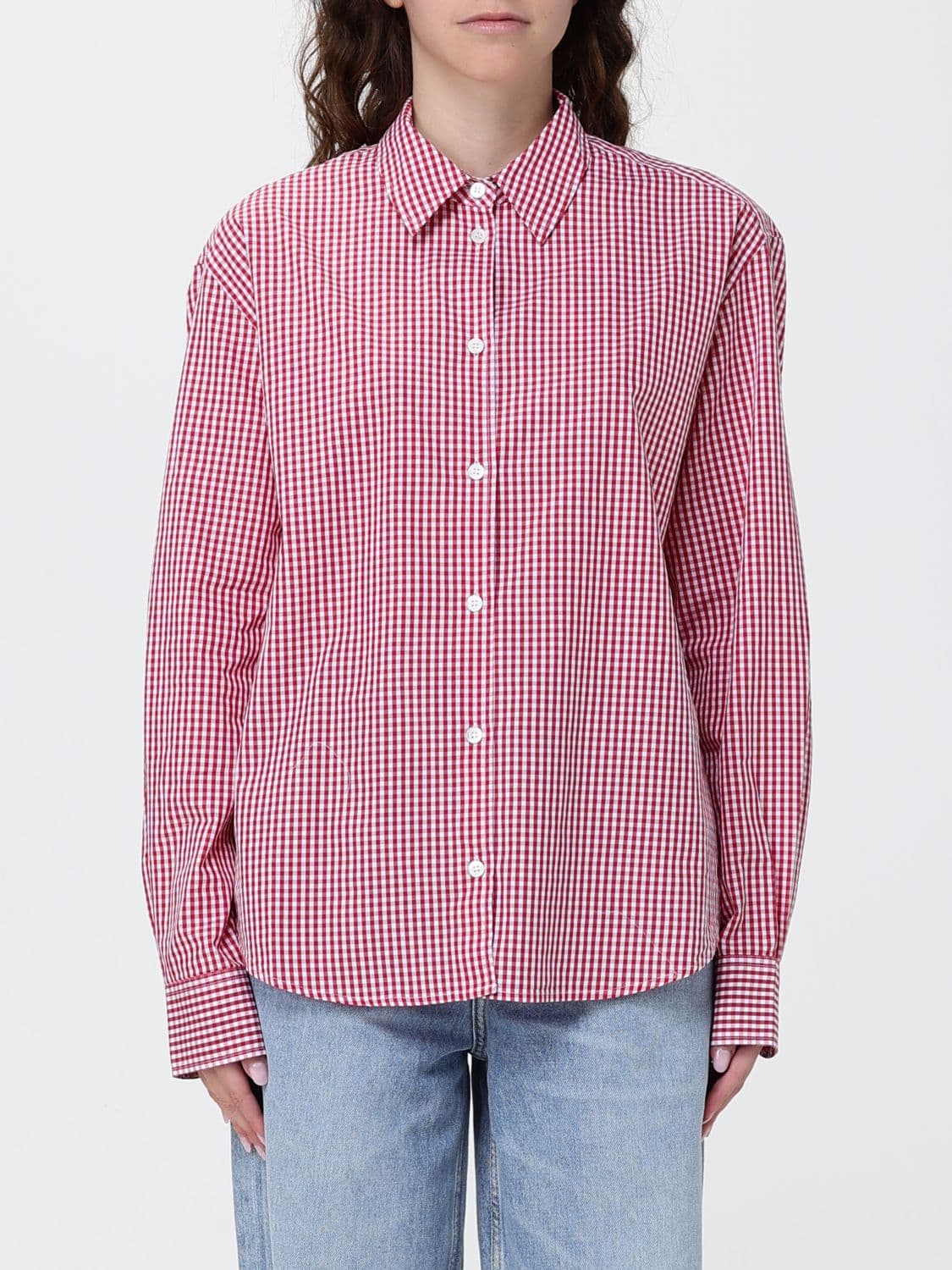 Mc2 Saint Barth Striped Cotton Long-Sleeve Shirt with a French Collar