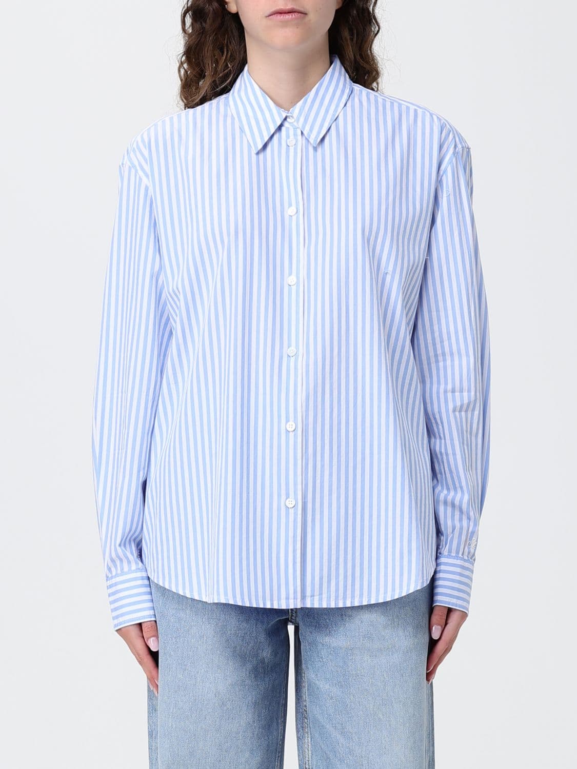 Mc2 Saint Barth Striped Cotton Long-Sleeve Shirt with a French Collar · L