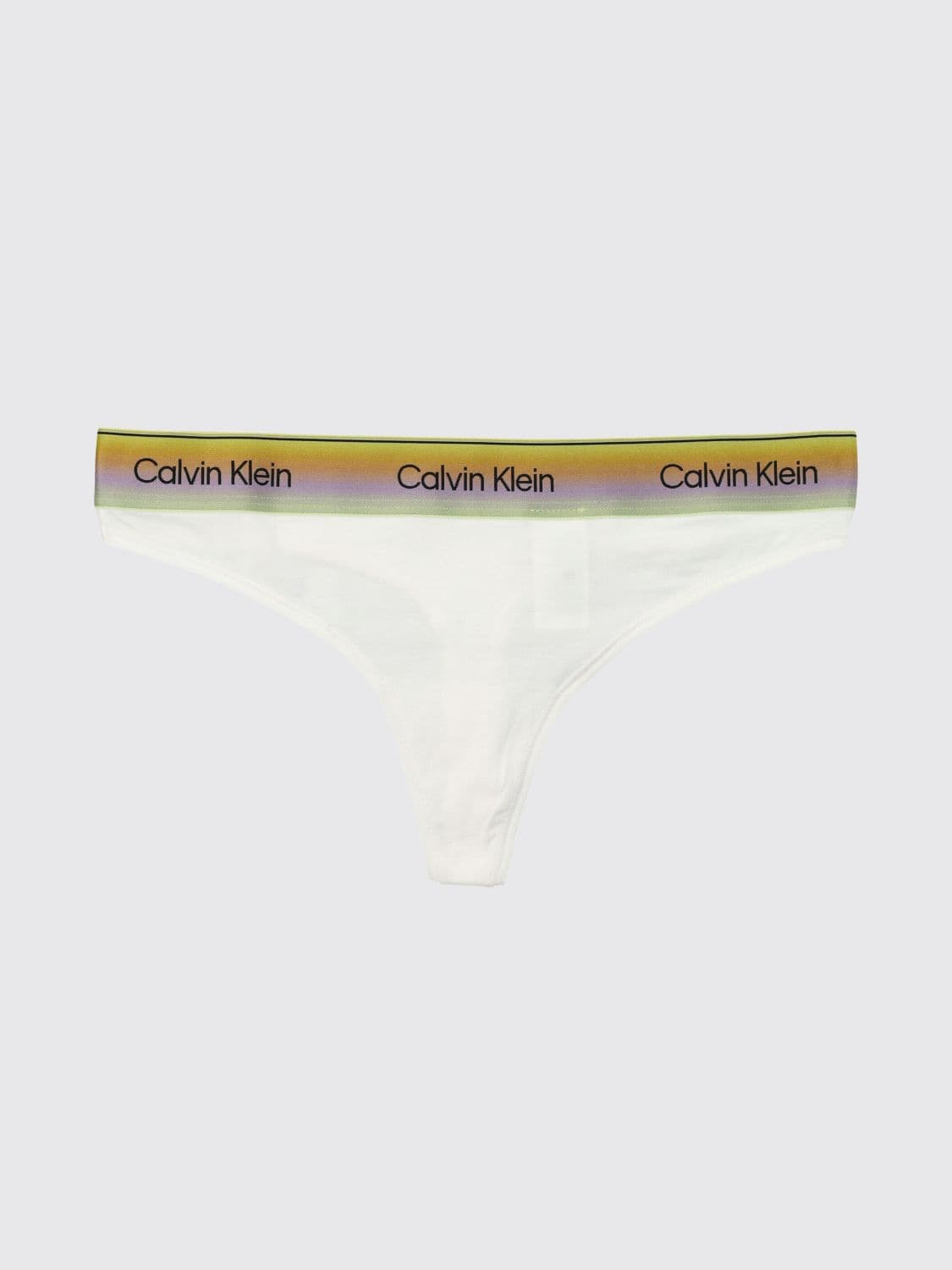 Calvin Klein Stretch Cotton and Modal Thong with jacquard logo waistband