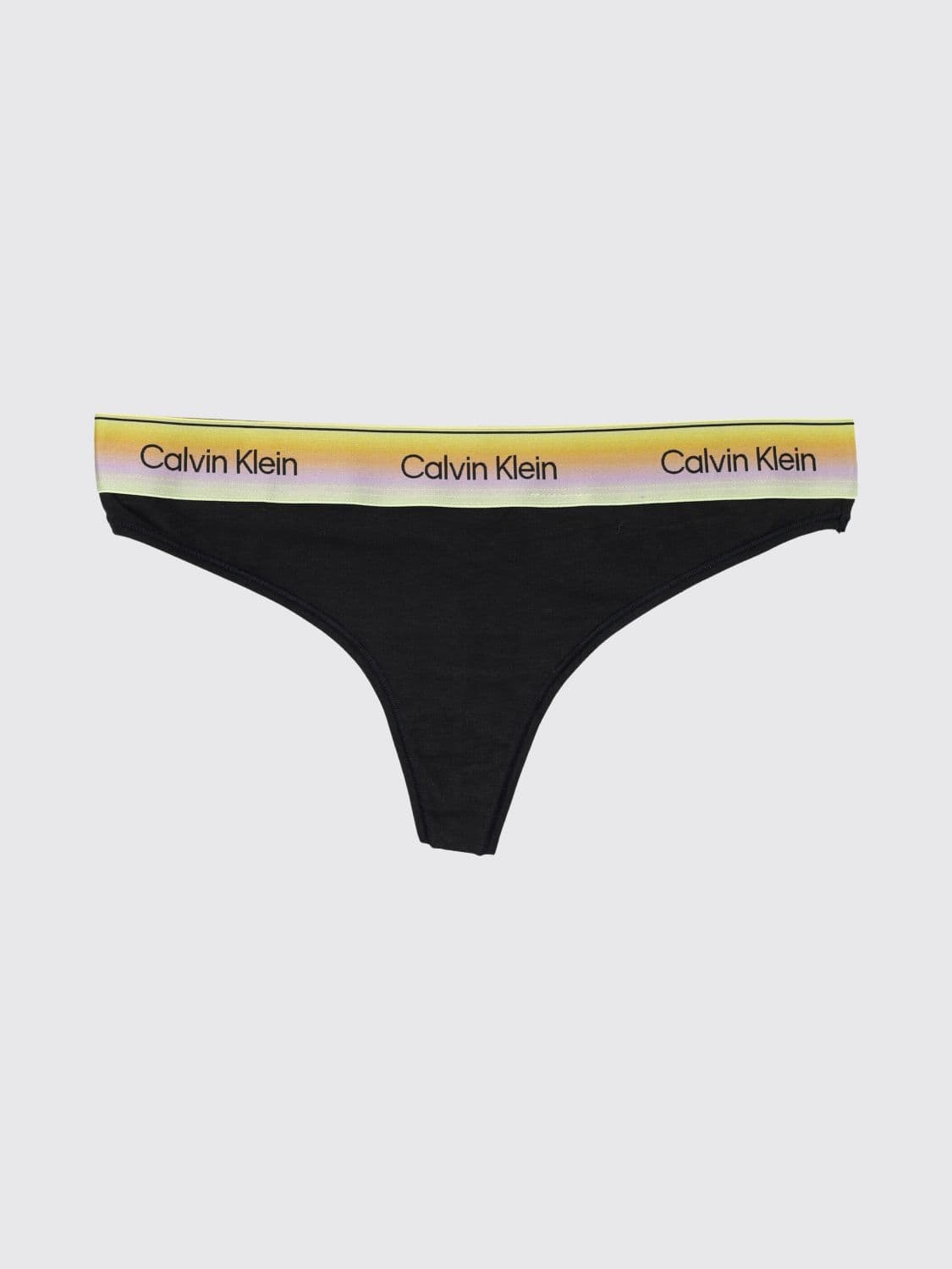 Calvin Klein Stretch Cotton and Modal Thong with jacquard logo waistband
