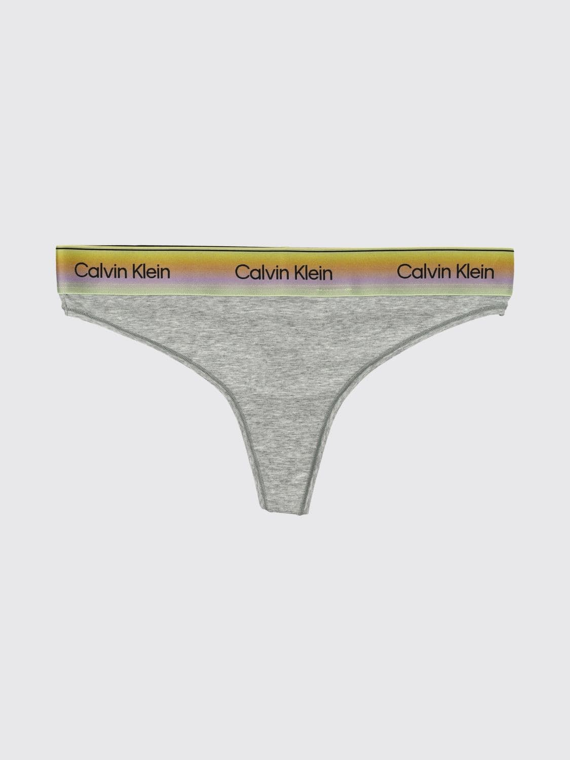 Calvin Klein Stretch Cotton and Modal Thong with jacquard logo waistband