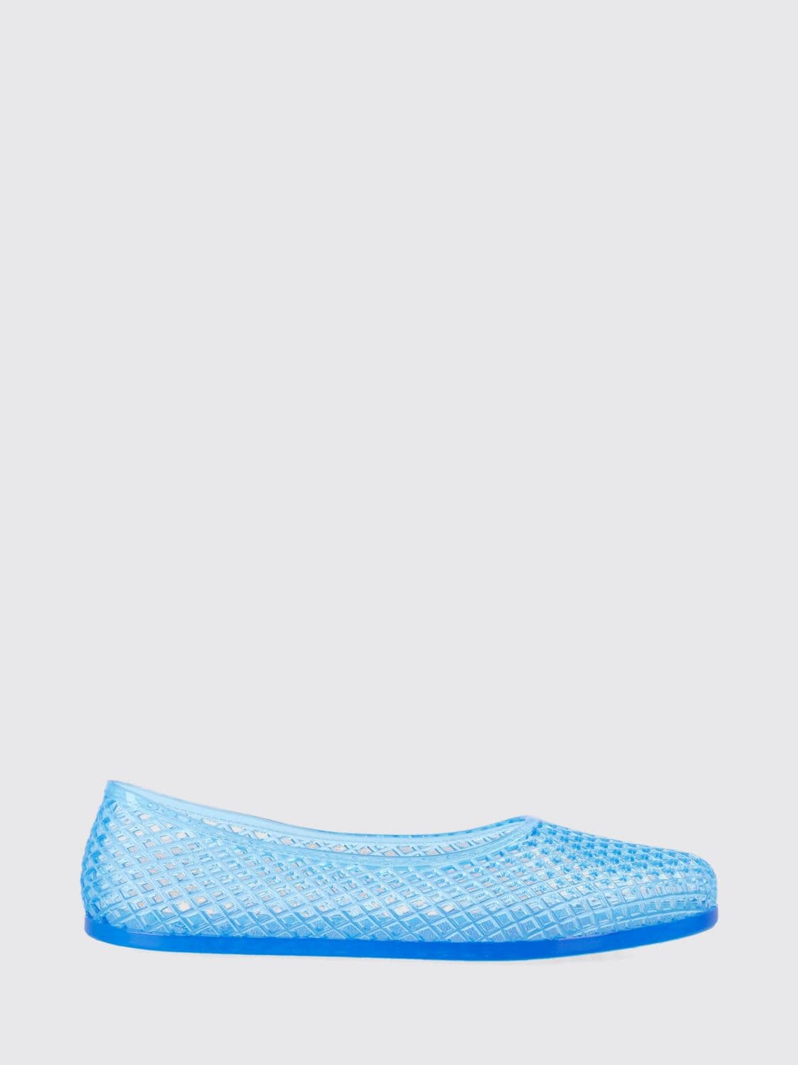 Ancient Greek Perforated PVC Round-Toe Ballet Flats · 36
