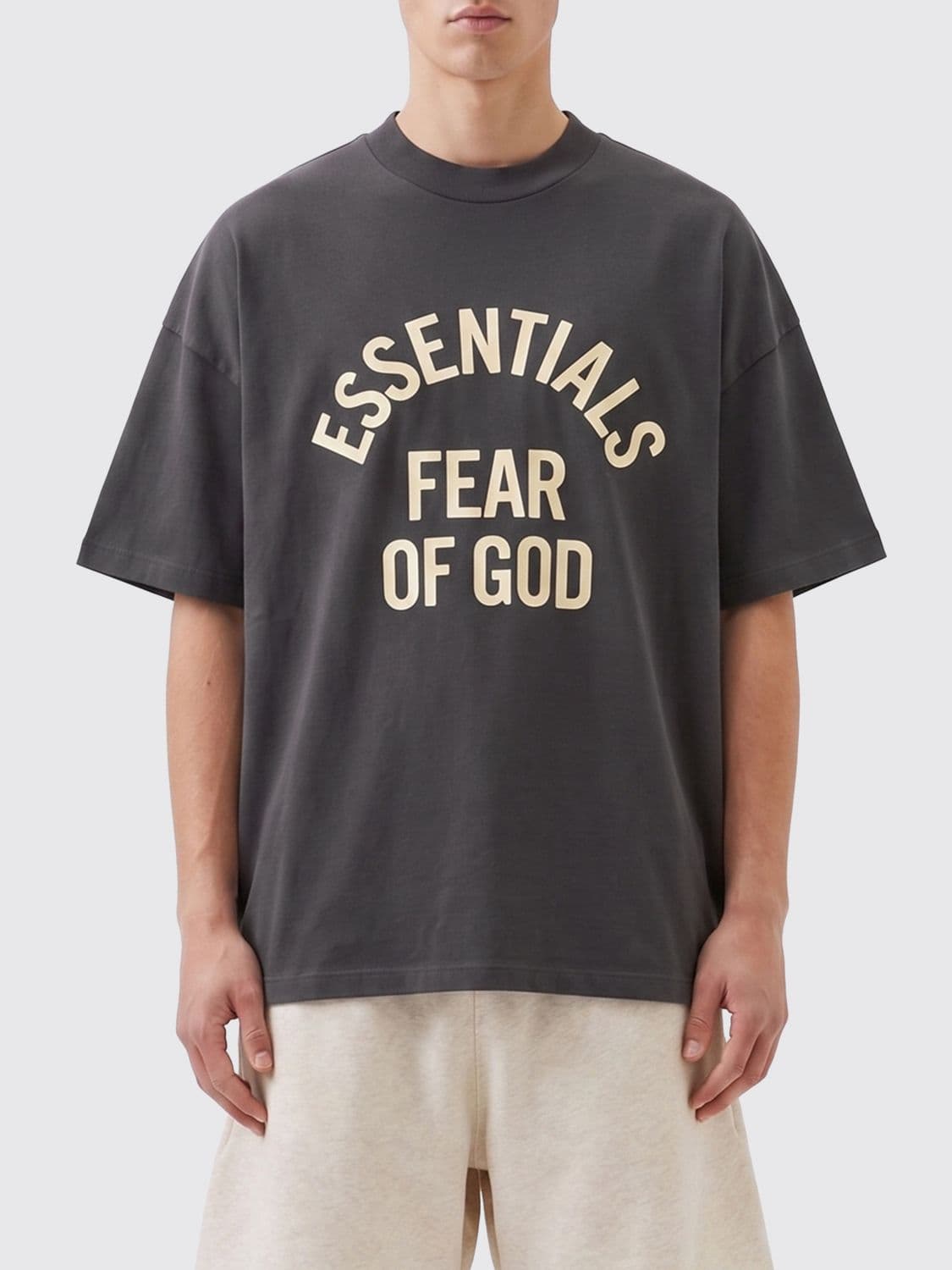 Fear Of God Essentials Relaxed Fit Cotton T-Shirt with Contrast Logo