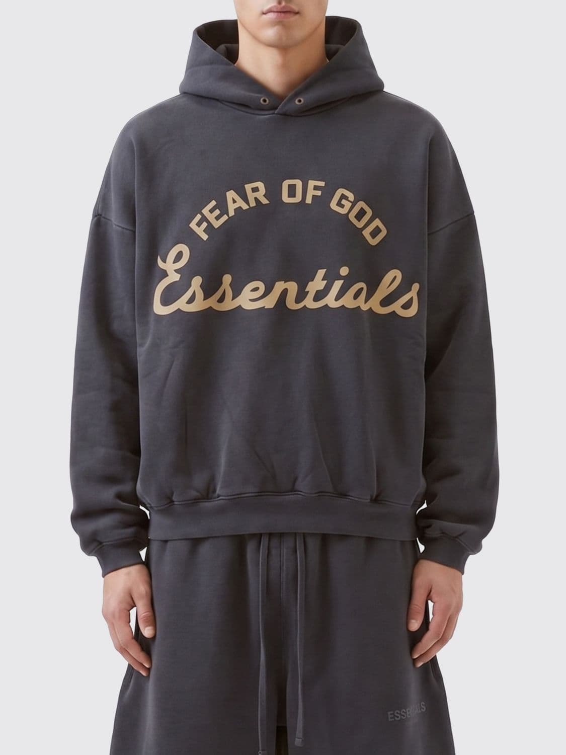 Fear Of God Essentials Relaxed Fit Cotton Hoodie with Contrast Logo · S