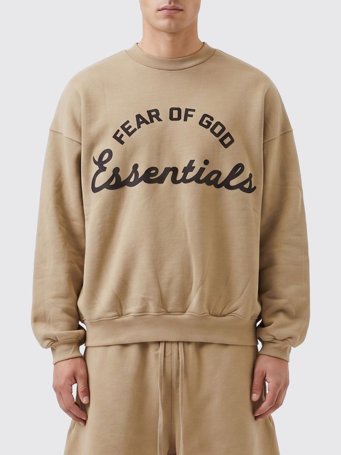 Fear Of God Essentials Relaxed Fit Crewneck Cotton Jumper with Logo