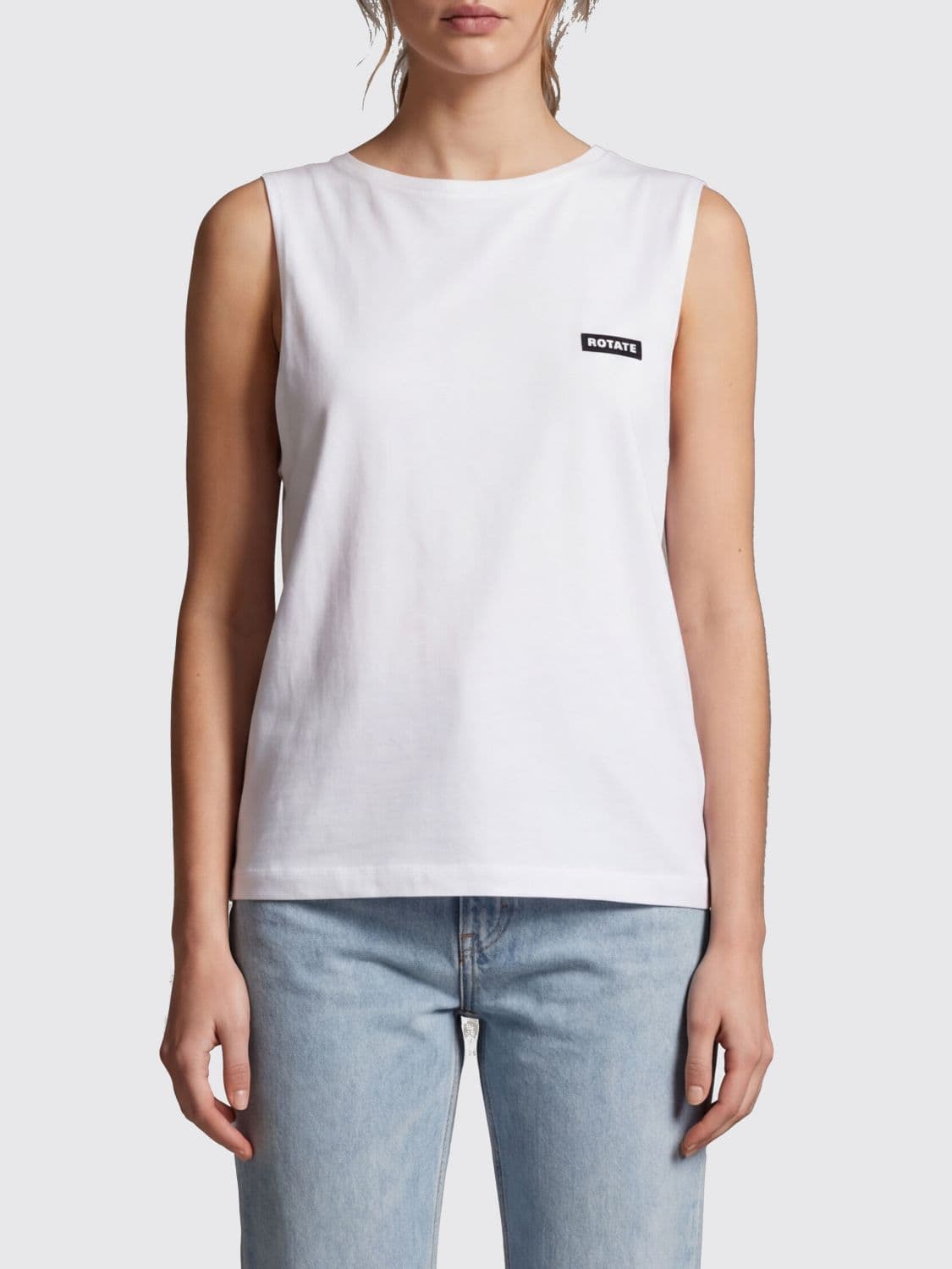 Rotate Organic Cotton Tank Top with Appliqué Logo