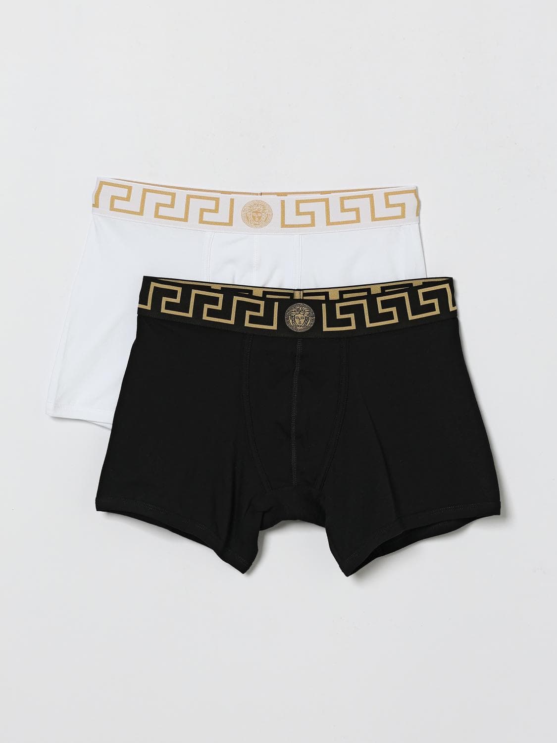 Versace Set of 2 Cotton Boxer Briefs with Greca Logo · 3
